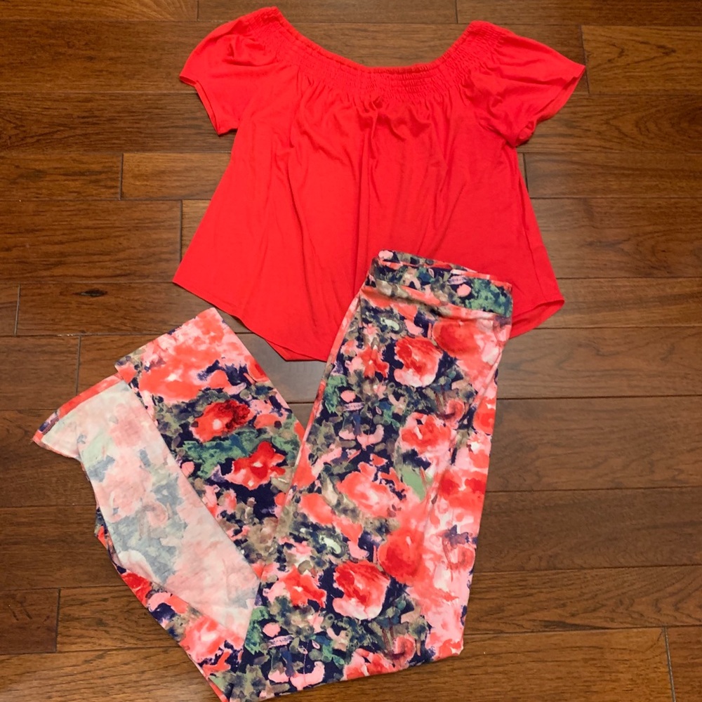 🎄loveappella Maxi Skirt & Off Shoulder Shirt